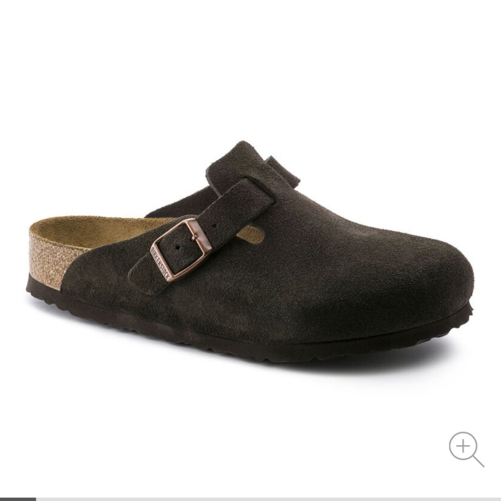 Birkenstock Womens 39 Boston Soft Footbed Clog Suede Leather